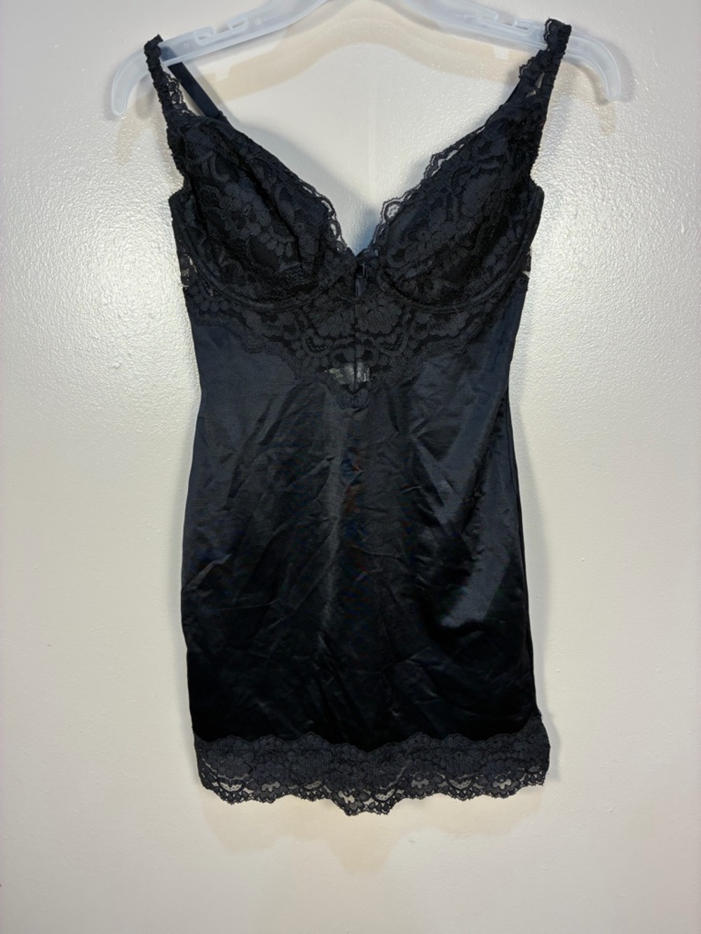 VTG 90s Victoria Secret Satin Lace Shaping Slip
